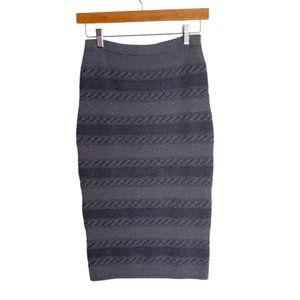 Rachel Pally Grey Stretch Midi Pencil Skirt Medium